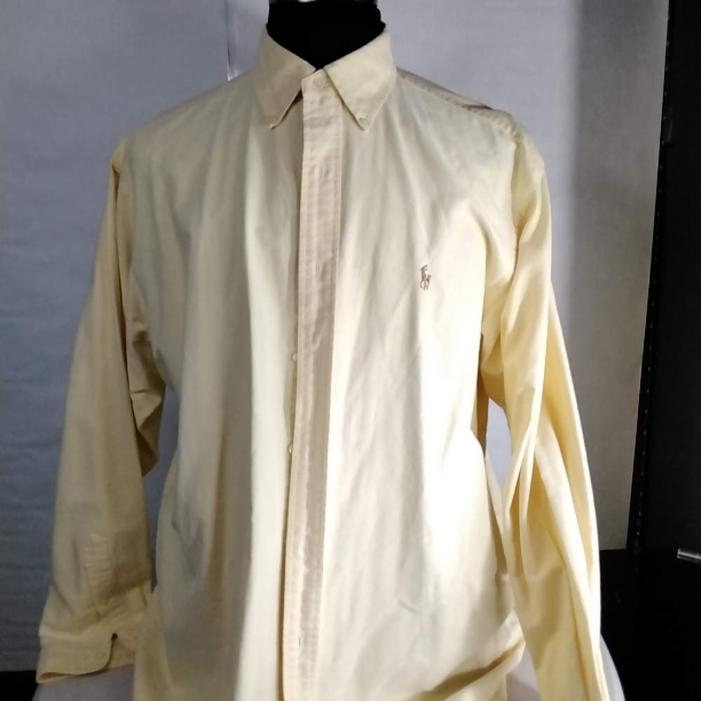Ralph Lauren Men's Soft Yellow Dress Shirt
